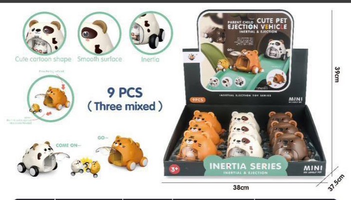 حیوانات نشکن فشاری با بچه 211 رگلام 9 عددی - ک96