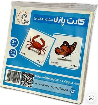 کارت پازل حشرات و ابزیان